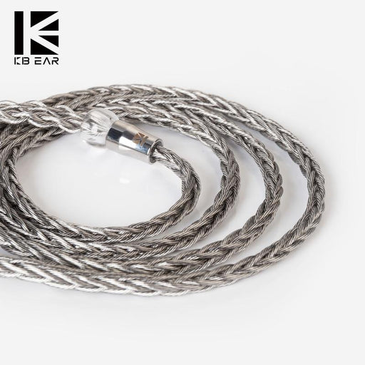 KBEAR Wide 8 Core Graphene Single Crystal Copper Plated Silver Cable HiFiGo 