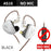 KZ AS16 16BA Balanced Armature Units HIFI Bass In Ear Monitor Earphones HiFiGo Black No Mic 