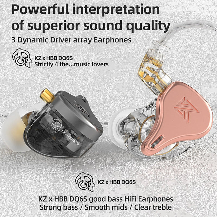 KZ × HBB DQ6S HIFI In-Ear Monitors HiFiGo 
