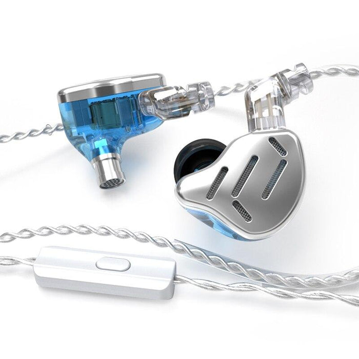 KZ ZAX Headset 16 Units HIFI Bass In Ear Monitor Hybrid Earphones HiFiGo Blue Mic 