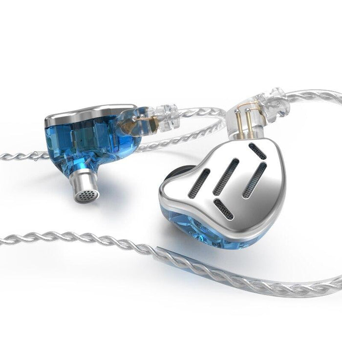 KZ ZAX Headset 16 Units HIFI Bass In Ear Monitor Hybrid Earphones HiFiGo Blue No Mic 