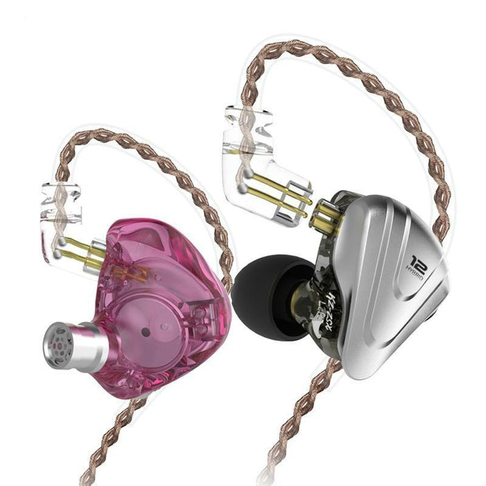 KZ ZS10 PRO 4BA+1DD HIFI Metal Headset Hybrid Driver In-ear Monitor Earbuds