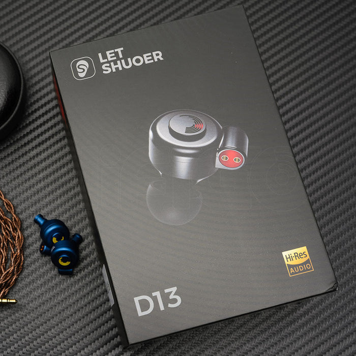 LETSHUOER D13-Custom 13mm DLC Diaphragm Dynamic Driver In-Ear Earphone HiFiGo 