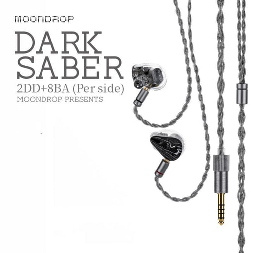 Moondrop Dark Saber 2DD + 8BA In-Ear Monitor Earphone HiFiGo Dark Saber 