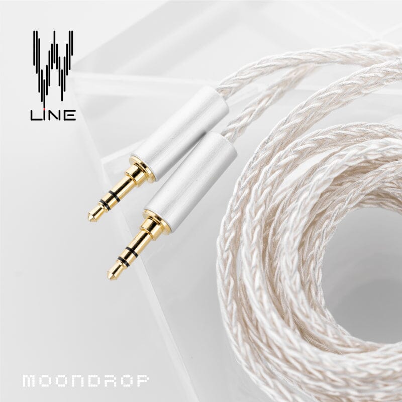 Moondrop Line V & Line W 6N Single Crystal Copper Silver-Plated Headphone Cable headphone cable HiFiGo 