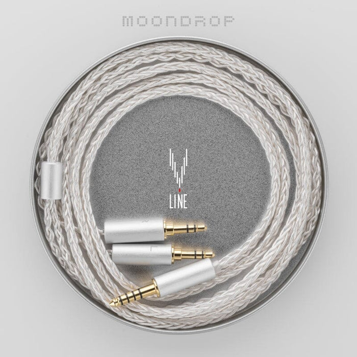 Moondrop Line V & Line W 6N Single Crystal Copper Silver-Plated Headphone Cable headphone cable HiFiGo Line V 