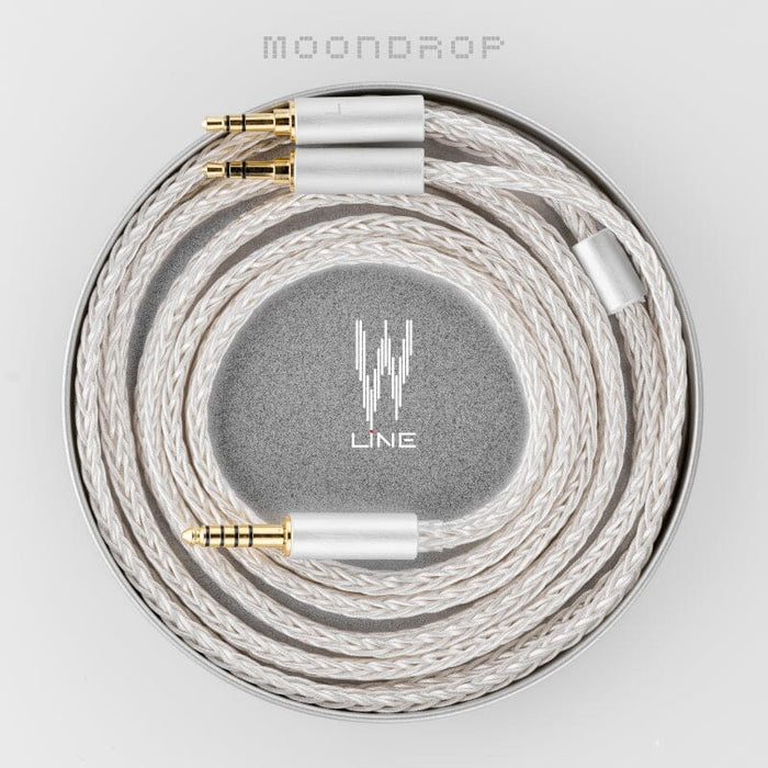 Moondrop Line V & Line W 6N Single Crystal Copper Silver-Plated Headphone Cable headphone cable HiFiGo Line W 