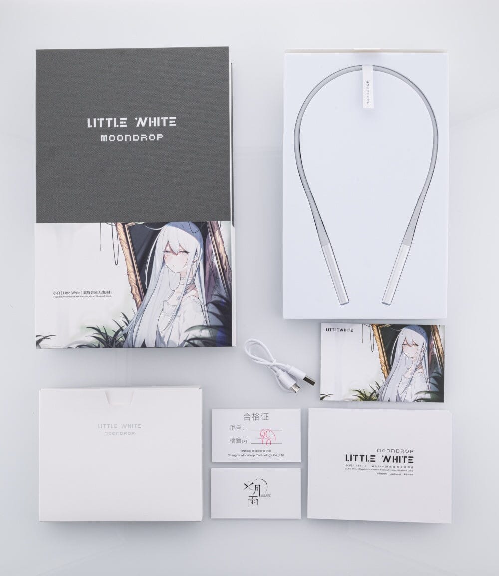 Moondrop Little White Flagship Performance Wireless Neckband Bluetooth 5.2 Earphone Cable With Type-C Plug HiFiGo 