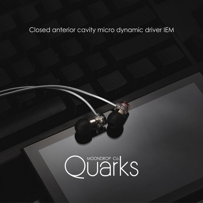 MOONDROP Quarks Closed Anterior Cavity Micro Dynamic Driver In-Ear Earphone HiFiGo 
