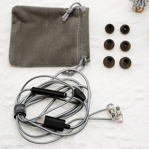Moondrop Quarks DSP Enclosed Front-cavity 6mm Miniature Dynamic Driver In-Ear Earphone With Type-C Plug & Mic HiFiGo 