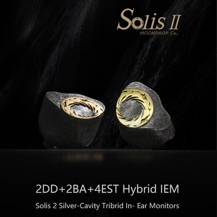 Moondrop Solis II / Solis 2 2DD + 2BA + 4EST Hybrid Silver - Cavity Tribrid In-Ear Monitors HiFiGo 