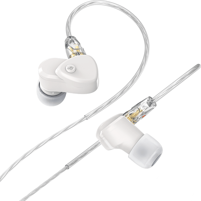 NF Audio RA10 Micro Dynamic Driver In-Ear Monitors IEMs Earphone HiFiGo White 