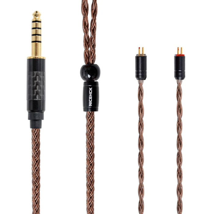 NICEHCK 16 Core High Purity Copper Cable 3.5/2.5/4.4mm MMCX/2Pin Cable HiFiGo 4.4mm plug with 2Pin 