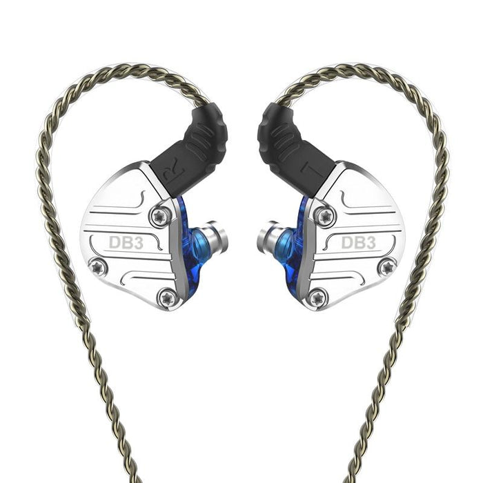 NICEHCK DB3 1BA+2DD Hybrid 3 Driver Units In Ear Earphone Monitor HiFiGo Blue no mic 