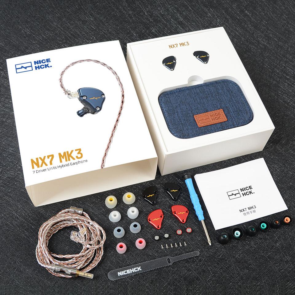 NICEHCK NX7 MK3 7 Driver Units 4BA+Dual CNT Dynamic+Piezoelectric Earphone HiFiGo 