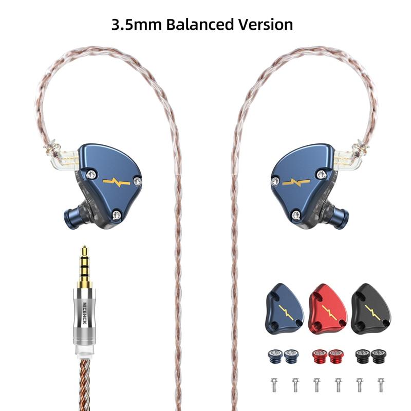 NICEHCK NX7 MK3 7 Driver Units 4BA+Dual CNT Dynamic+Piezoelectric Earphone HiFiGo 3.5mm balanced plug 