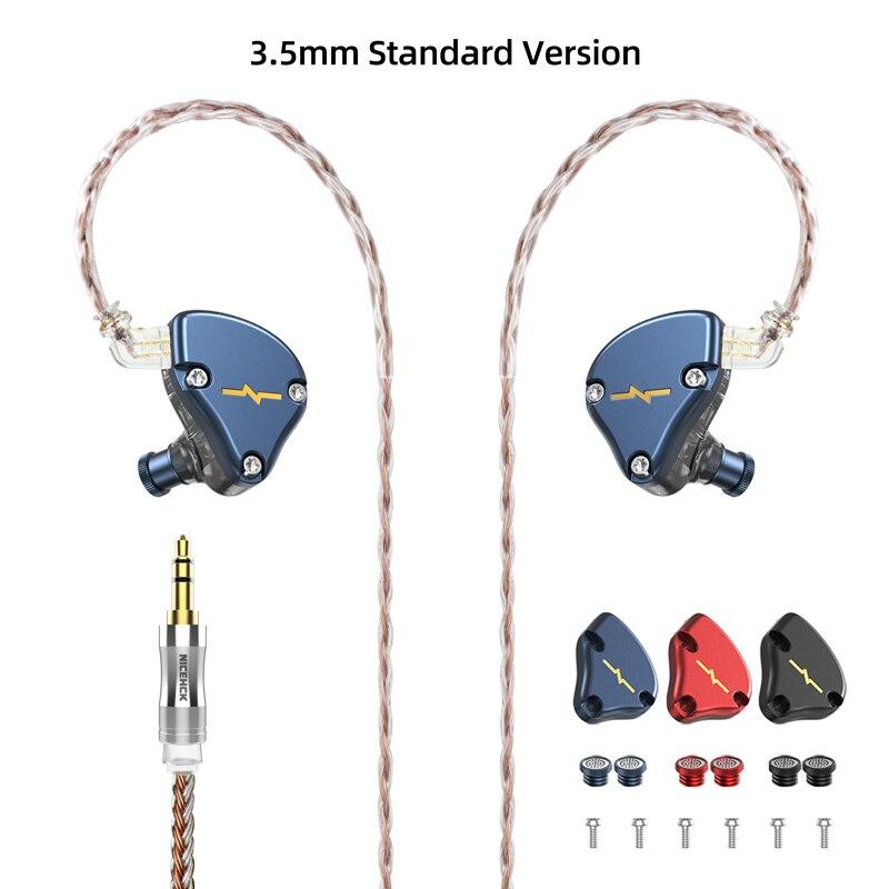 NICEHCK NX7 MK3 7 Driver Units 4BA+Dual CNT Dynamic+Piezoelectric Earphone HiFiGo 3.5mm plug 