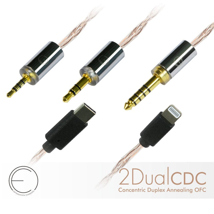 OE Audio 2DualCDC Oxygen-Free-Copper IEM Upgrade Cable Earphone Cable HiFiGo 3.5mm 0.78mm 2Pin 