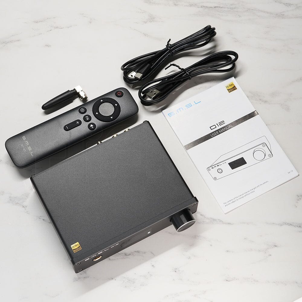 SMSL D12 AK4493S Bluetooth 5.0 USB MQA DAC & Headphone Amplifier