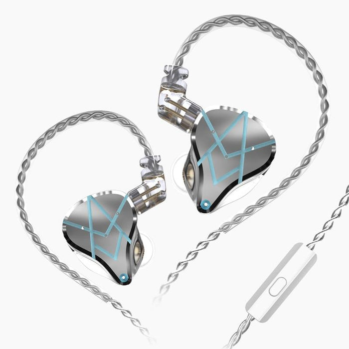 Pre-Order KZ ASX 20 BA Units In-Ear Monitor Earphones IEM HiFiGo SilverWhite Mic 
