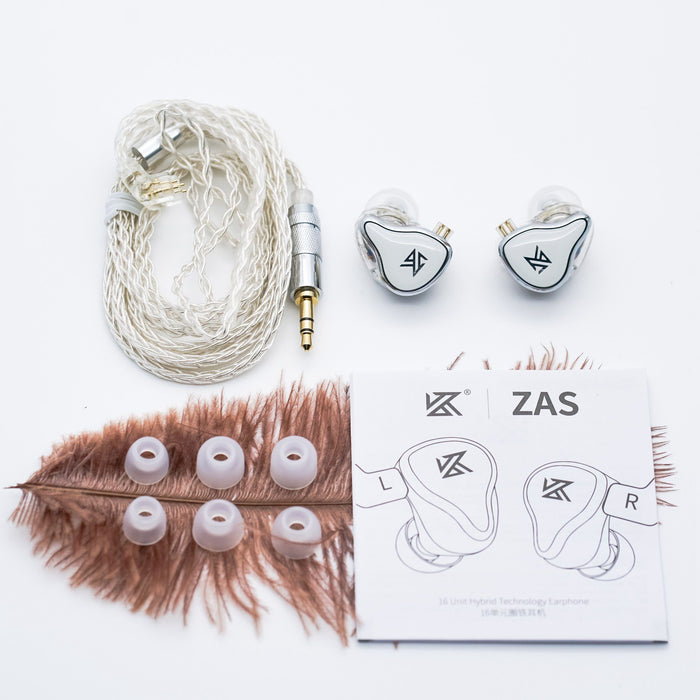 Pre-Order KZ ZAS 7BA 1DD 16 Units Hybrid In-ear Earphones HiFiGo 