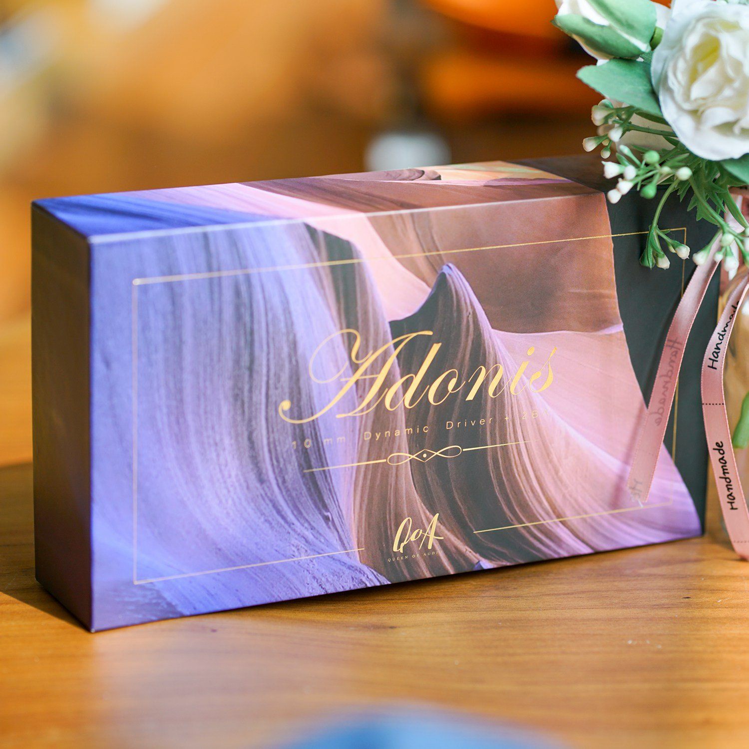 QOA Adonis CNC Resin Wooden Shell In Ear Monitor 10mm DD+2BA Hybrid IEM HiFiGo 