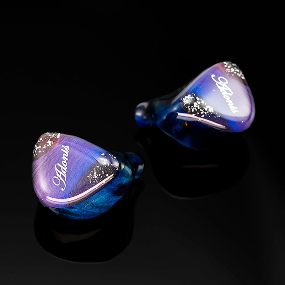 QOA Adonis CNC Resin Wooden Shell In Ear Monitor 10mm DD+2BA Hybrid IEM HiFiGo 