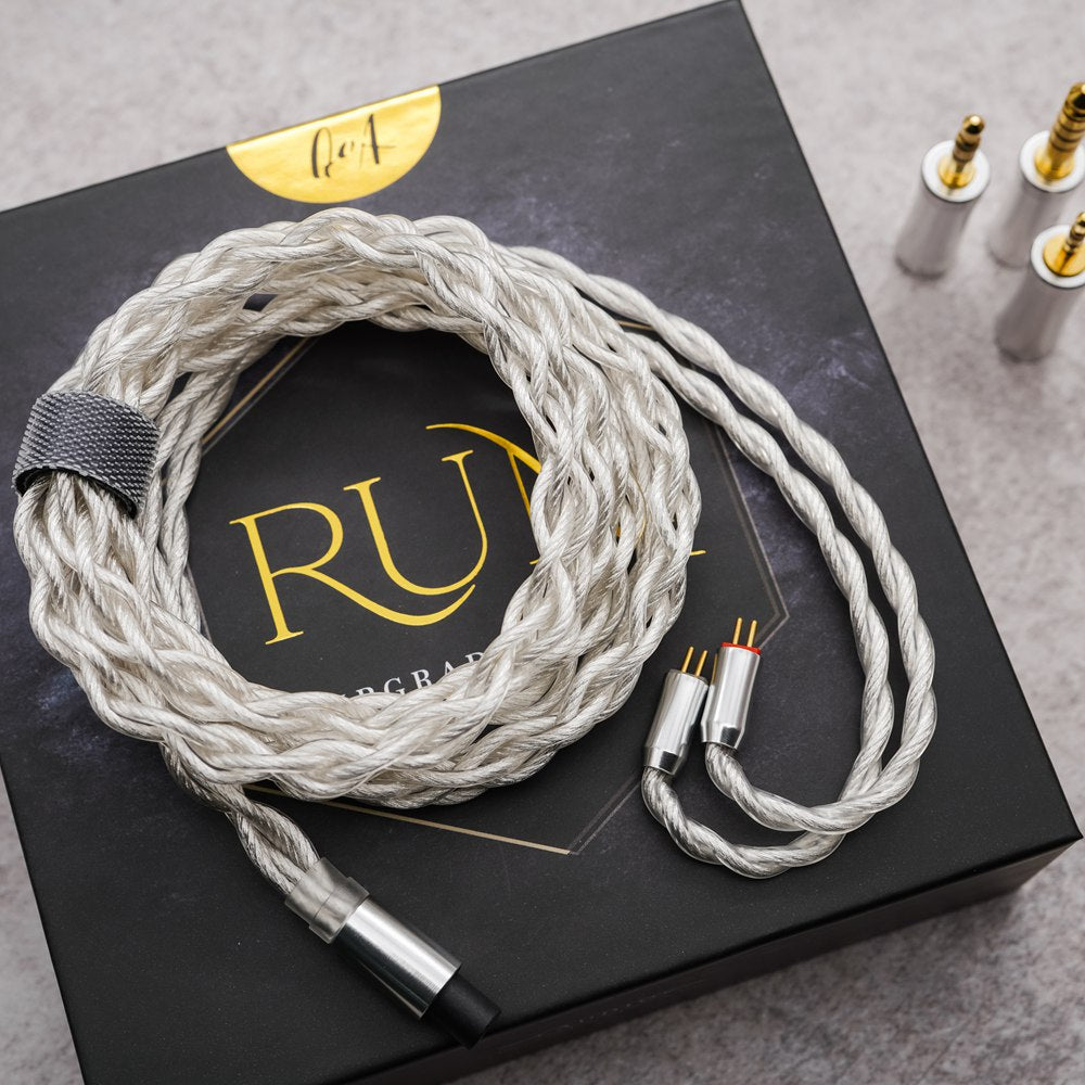 QoA RUM Silver Plated OCC Earphone Cable MMCX / 0.78mm HiFiGO 