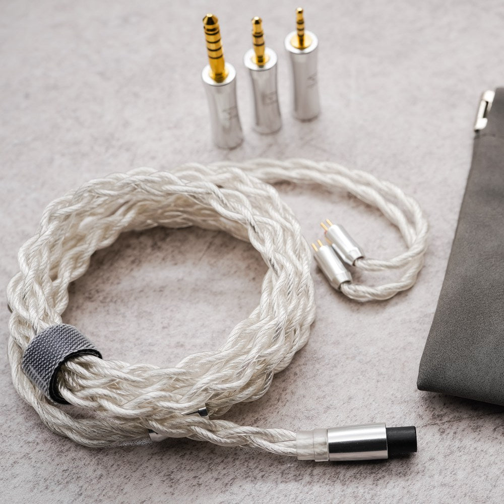 QoA RUM Silver Plated OCC Earphone Cable MMCX / 0.78mm HiFiGO 