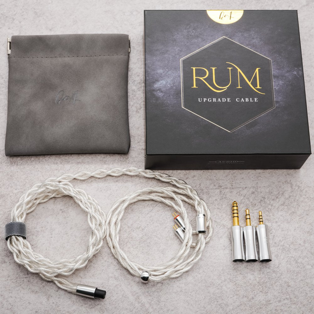 QoA RUM Silver Plated OCC Earphone Cable MMCX / 0.78mm