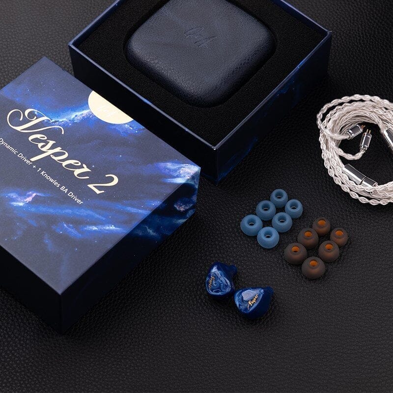 QoA Vesper2 / Vesper 2 1DD+1 Knowles BA Hybrid Driver In-Ear Earphone Monitor HiFiGo 