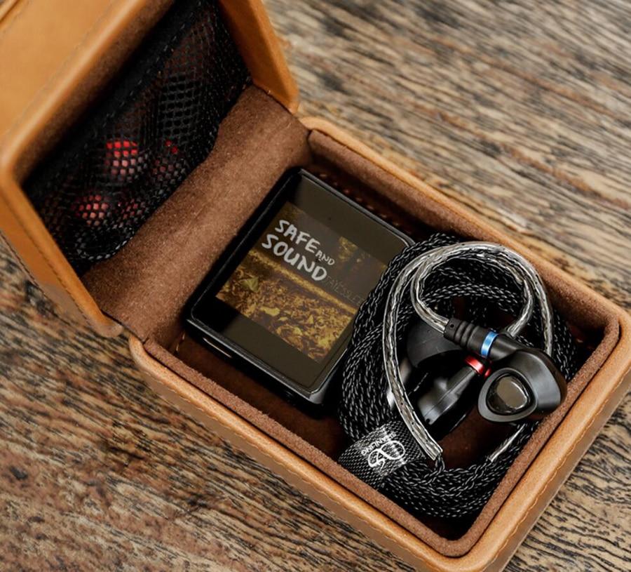 SHANLING C2 Handmade Custom PU Leather Storage Box for Earphones HiFiGo 