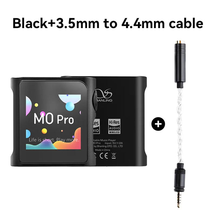 SHANLING M0 Pro DSD BT 5.0 LDAC Portable Music Player Audio Player HiFiGo Black+3.5mm To 4.4mm Cable 