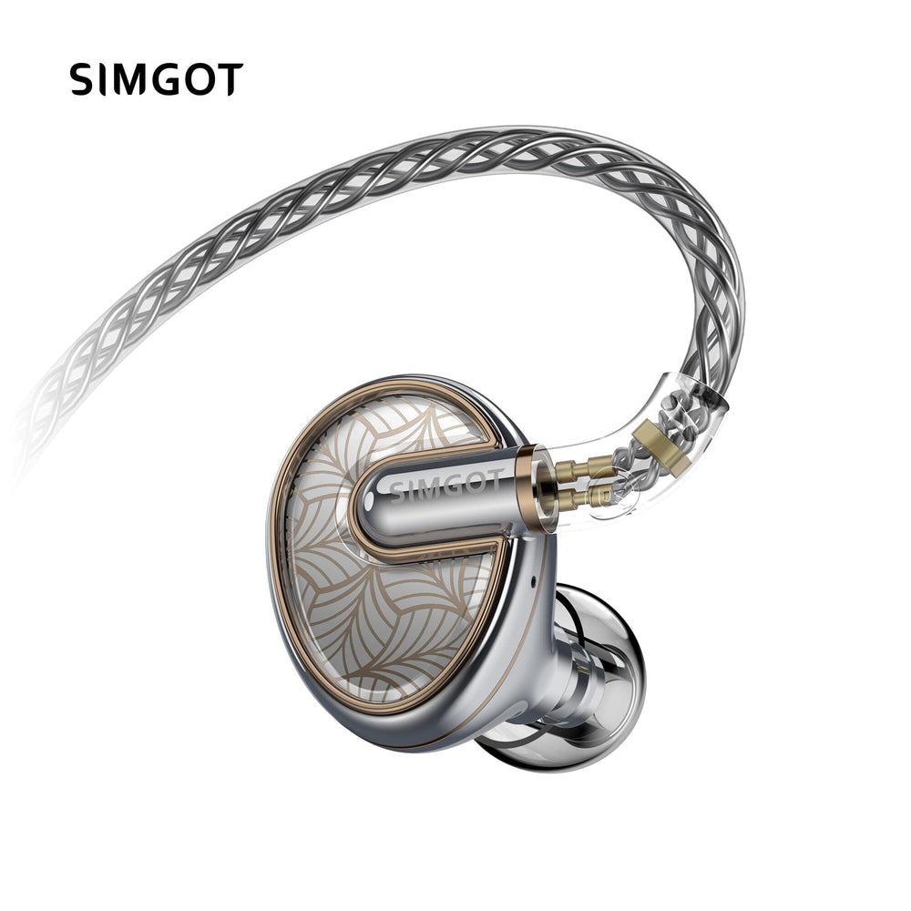 SIMGOT EN1000 Diaphragm Dual-cavity Dynamic IEMs Earphones Wired With Tuning Plugs 0.78mm Detachable Cable Earphone HiFiGo 