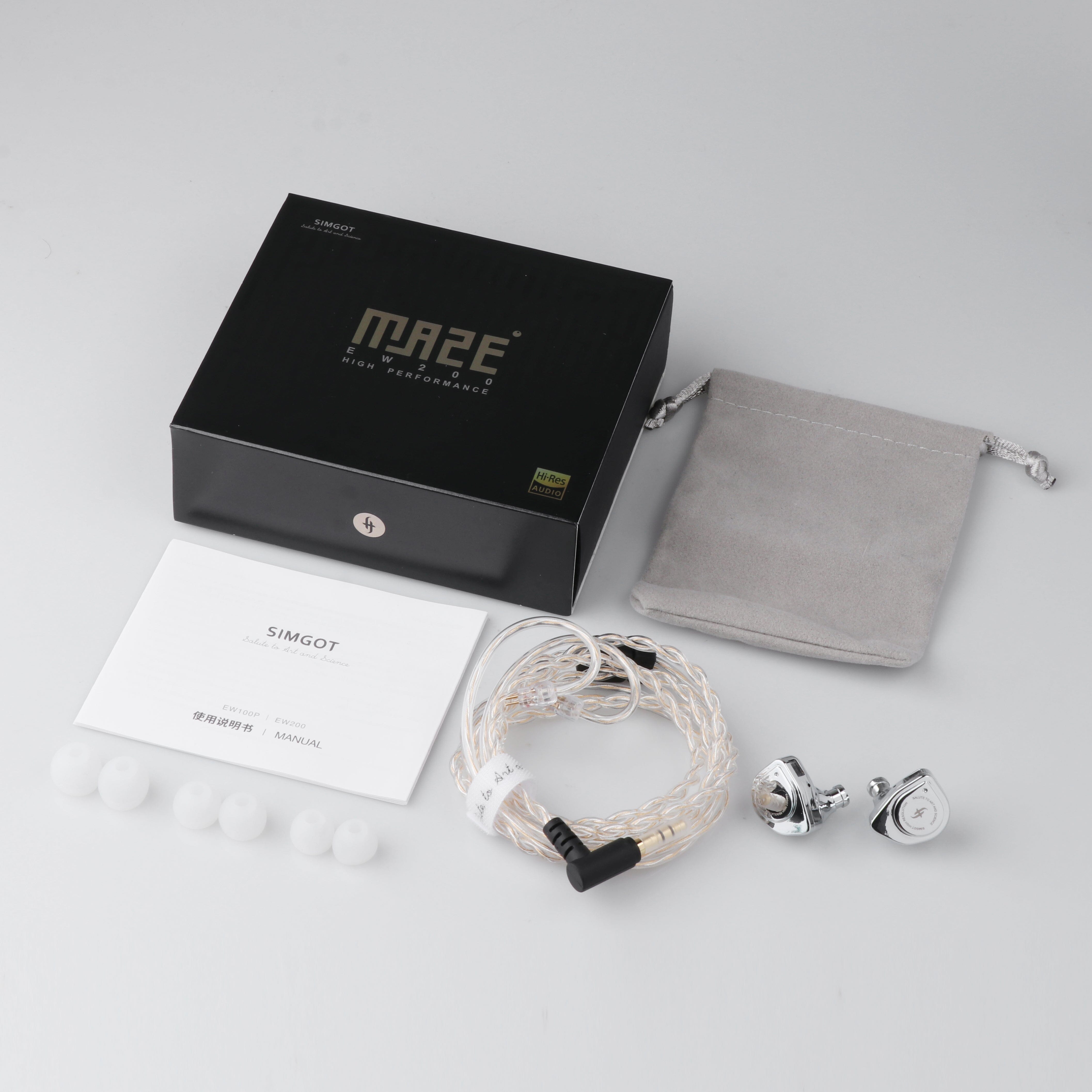 SIMGOT EW200 10mm Dynamic Driver In-Ear Earphones HiFiGo 