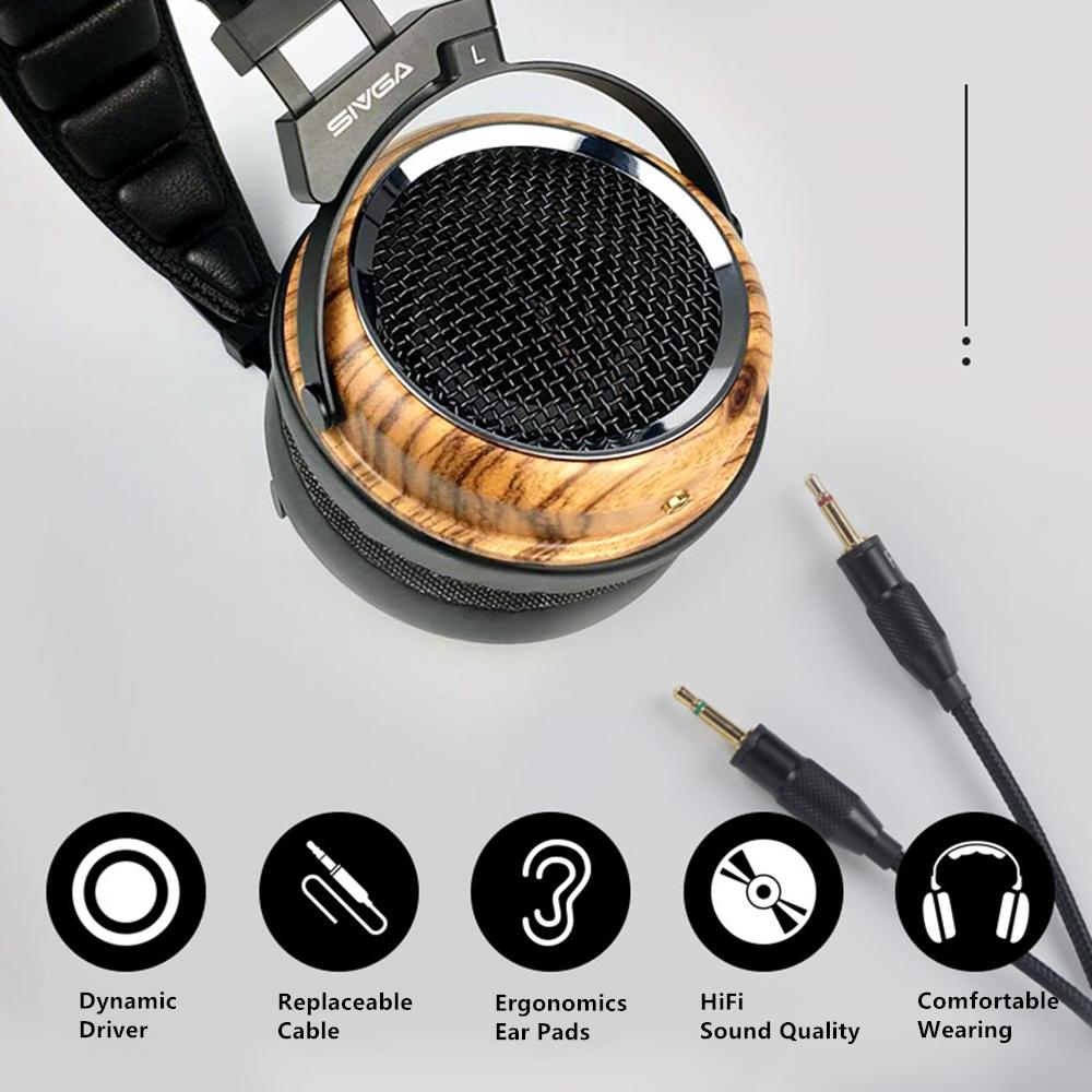 SIVGA PHOENIX Over Ear Open Back Zebra Wood Dynamic/Moving-coill Driver Headphone HiFiGo 