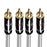 SKW Audio Cable 2RCA to 2 RCA Male To Male Plug With 24K Gold-plated for Home Theater Amplifier TV Audio Cable HiFiGo 
