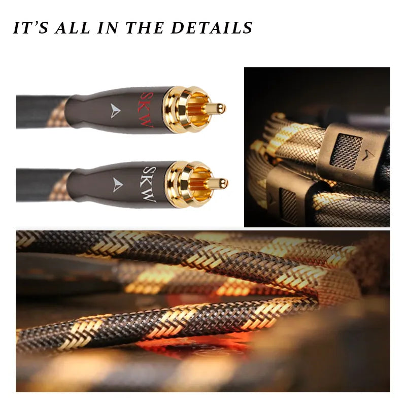 SKW BG04 2RCA to 2 RCA Male to Male Cable Audio Cable HiFiGo 