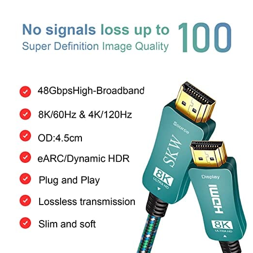 SKW HC013 HDMI 2.1 8K Fiber 4K/120Hz HD Cable HiFiGo 