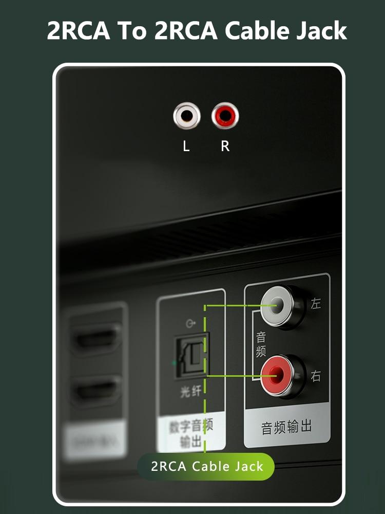 SKW Hifi OFC 2RCA to 2RCA Audio Cable HiFiGo 