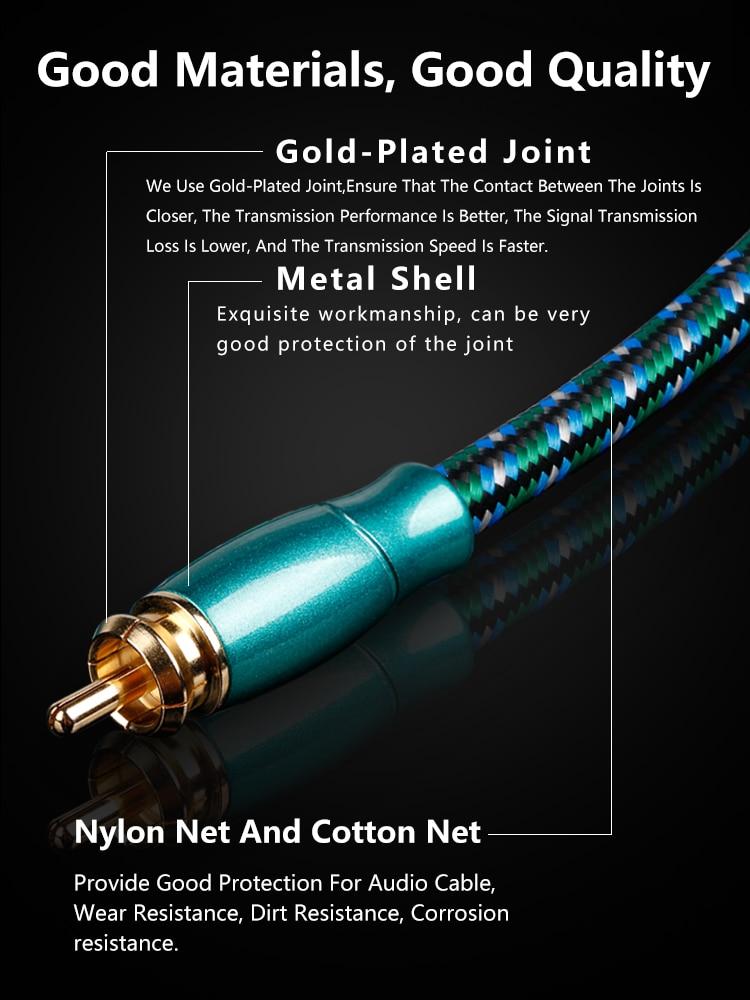 SKW Hifi OFC 2RCA to 2RCA Audio Cable HiFiGo 