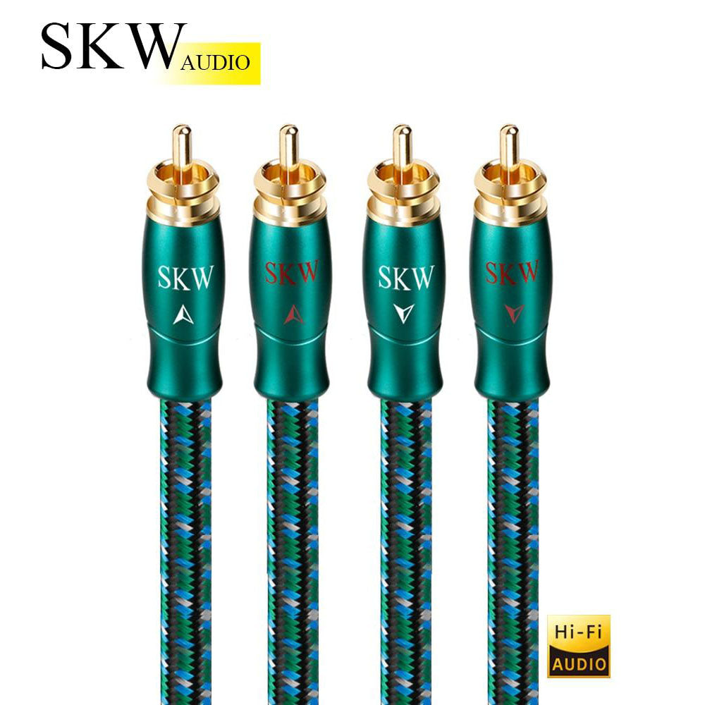 SKW Hifi OFC 2RCA to 2RCA Audio Cable HiFiGo 