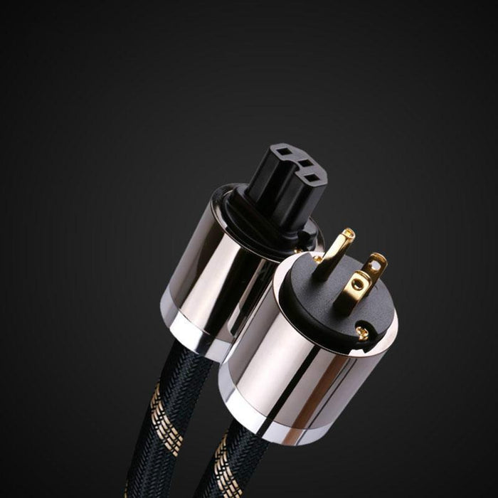 SKW HIFI Power Cord With US/EU Type Plug 6N OCC Power Cable — HiFiGo