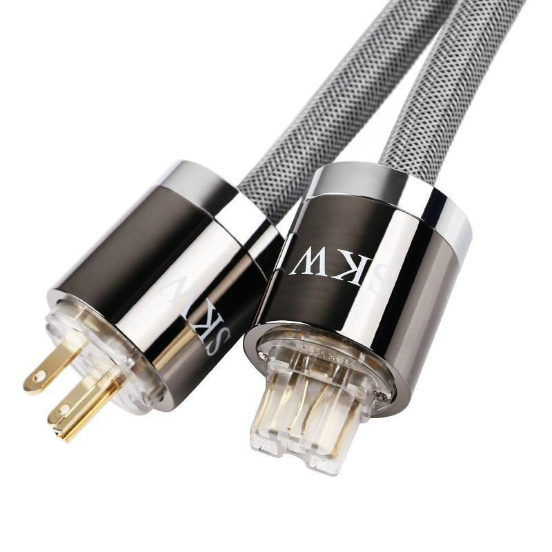 SKW HIFI Power Cord With US/EU Type Plug Power Cable for Power Filter Turntable Amplifier CD Player DAC Audio Cable HiFiGo 