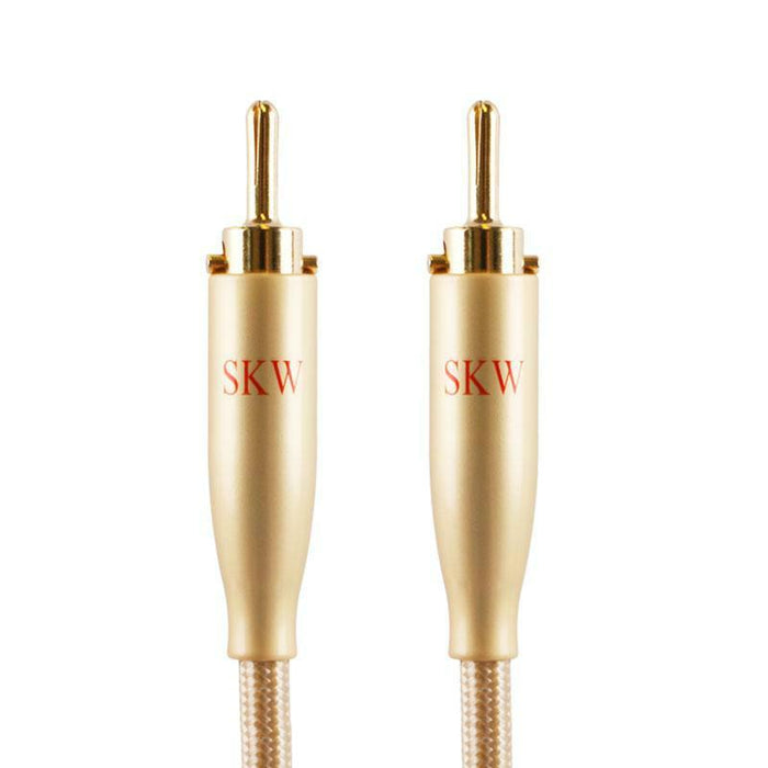 SKW Locking Type Termimal Audiophile Audio Cable 24K Gold-plated Banana Plug With Lock for Amplifier Loudspeaker 1pair Audio Cable HiFiGo 