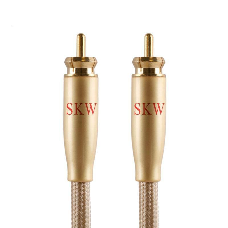 SKW RCA Audio Cable Male To Male Subwoofer Digital Coaxial Cable for Car Subwoofer Amplifier Audio Cable HiFiGo 
