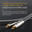 SKW RCA Silver-plate On OCC Hi-Fi 2Rca To 2 Rca Male To Male Audio Cable HiFiGo 