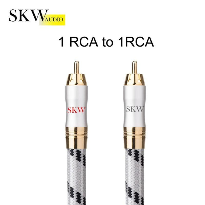SKW WG-1901 RCA Cable 1RCA to 1RCA/2RCA to 2RCA Audio Cable HiFiGo 1RCA To 1RCA 1.5m 