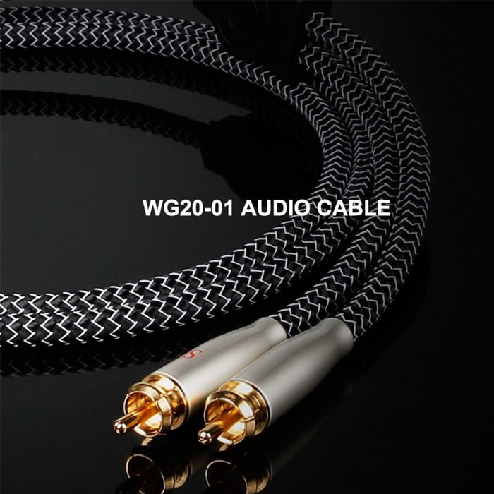 SKW WG20-01 Silver-plated High-purity Copper Conductor 3.5mm Jack To 2RCA Cable HiFiGo 