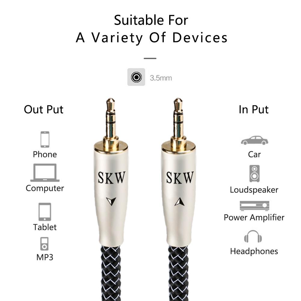 SKW WG20-02 Silver Plating On OCC Conductor Audio Cable HiFiGo 